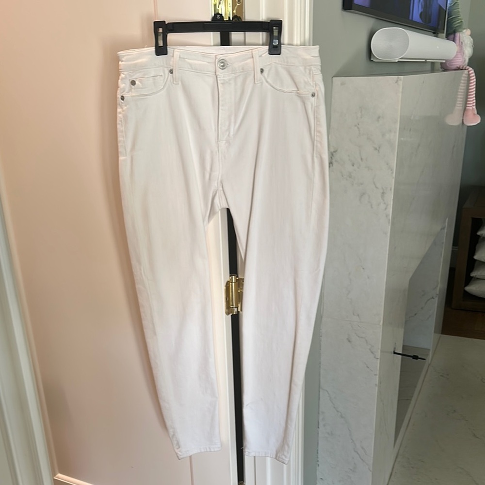 Hudson Jeans White Straight Leg Denim